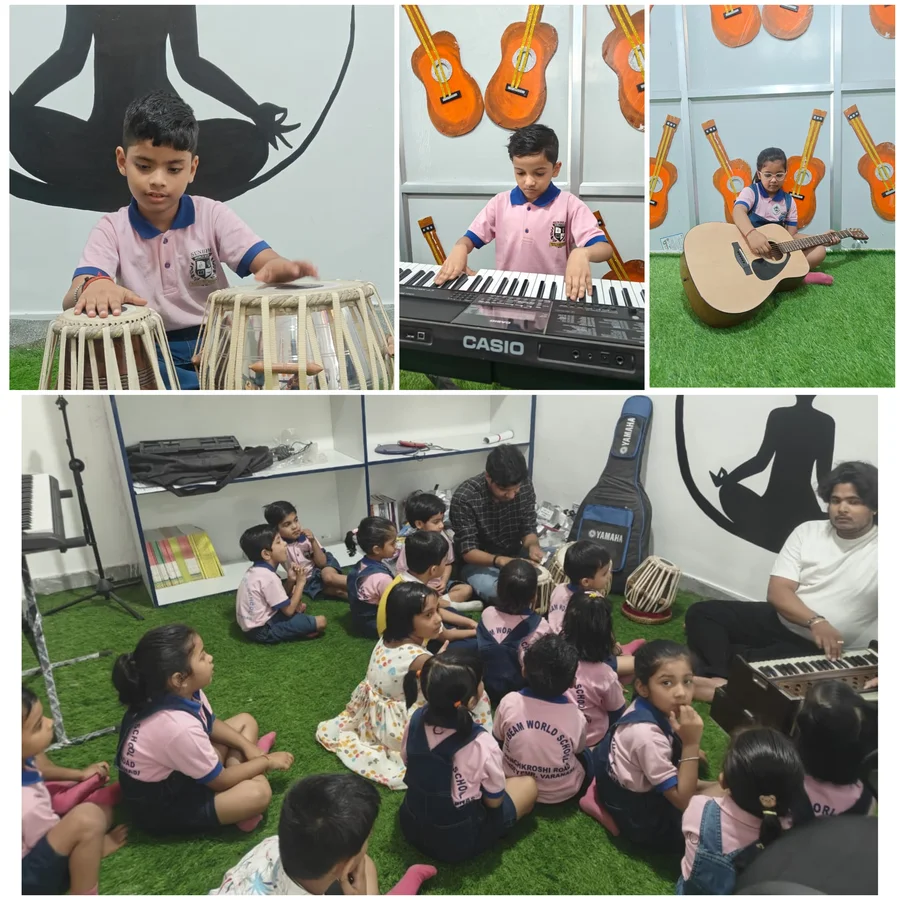 Music class at Sunbeam World School, Varanasi