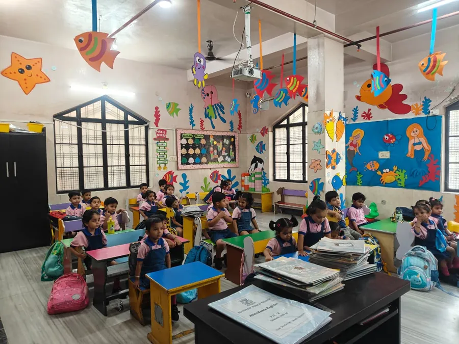 Pre-primary classroom in session at Sunbeam World School, Varanasi