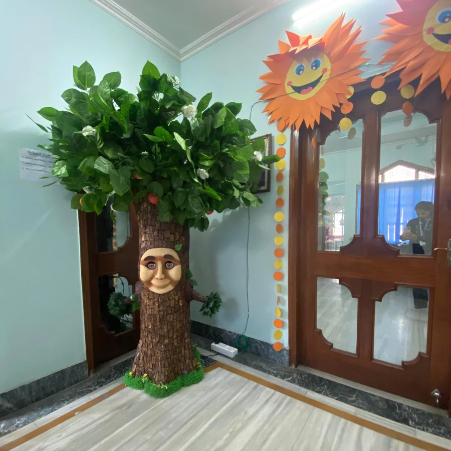 My Talking Tree robot at Sunbeam World School, Varanasi