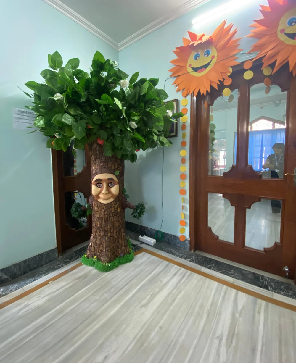 The Talking Tree AI-powered interactive learning installation at Sunbeam World School, Varanasi